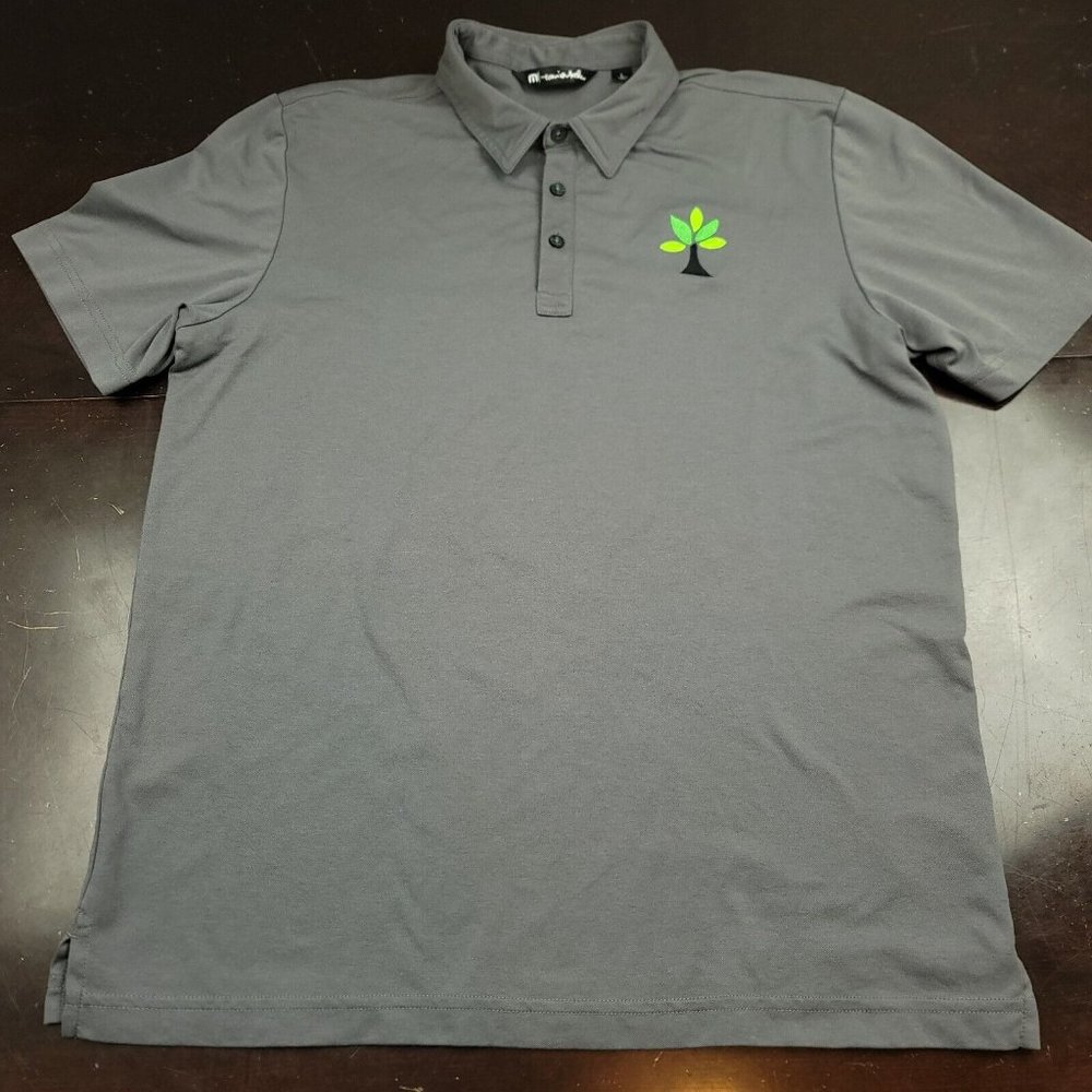Travis Matthew‎ Mens Size L Shirt Polo Charcoal Pima Cotton Blend Short Sleeve